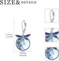 wholesale TOUPOP Dragonfly Earrings Crystal Leverback Earrings For Women Sterling Silver Dragonfly Dangle Drop Hook Earrings Crystal Jewelry Gifts For Christmas Birthday -0-4