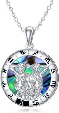 wholesale Sterling Silver Zodiac Constellation Pendant Necklace for Women-Gemini(5.21-6.21)-Gemini(5.21-6.21)