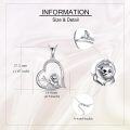wholesale 925 Sterling Silver Love You Forever Sloth Heart Pendant Necklace-0-1