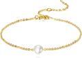 wholesale 14K Gold Black Tahitian Pearl Anklet for Women-0-5