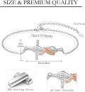 wholesale 925 Sterling Silver Infinity Love Faith Cross Charm Bracelet for Women Religious Gifts Adjustable Chain Jewelry-0-2