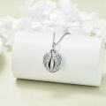 wholesale 925 Sterling Silver Angel Wing Cremation Jewelry Keepsake Urn Locket Necklace w/Heart Charm & Funnel Set-0-3