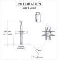 wholesale 925 Sterling Silver Cross Pendant with Round Cut Cubic Zirconia Stone Necklace for Women-0-4