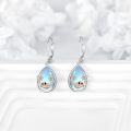 wholesale 925 Sterling Silver Teardrop Sea Turtle Leverback Earrings-0-2
