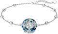 wholesale 925 Sterling Silver Blue Crystal Tree Of Life Charm Bracelet For Women-0-0