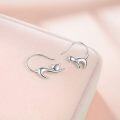 wholesale 925 Sterling Silver Black Cat Drop Earrings for Women Girls Gifts -0-3