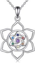 wholesale 925 Sterling Silver Chakra Healing Crystal Angel Tree of Life Lotus Dragonfly Pendant Necklaces Gifts for Women-0-0