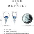 wholesale 925 Sterling Silver Jellyfish Opal Hoop Earrings for Women Hypoallergenic Beach s-0-2