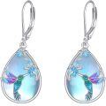 wholesale  Sterling Silver Moonstone Teardrop Dangle Earrings for Women -0-0