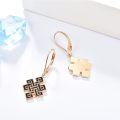 wholesale Rose Gold 925 Sterling Silver Endless Knot Drop Earrings for Women - Unique  Idea-0-5