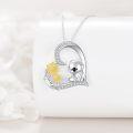 wholesale 925 Sterling Silver Moon Sunflower Koala Pendant Necklace s for Women-0-4
