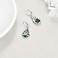 wholesale Sterling Silver Abalone Teardrop Dangle Leverback Earrings for Women Girls-0-2