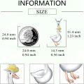 wholesale 925 Sterling Silver Goose Pendant Necklace with Yellow Hat Charm for Women, Unique Gift for Goose Lovers-0-2