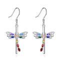 wholesale 925 Sterling Silver Cross With Rainbow Gemstones And Dragonfly Design-0-0