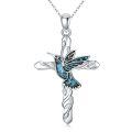 wholesale 925 Sterling Silver Cross Pendant With Turquoise And Ribbon-0-0
