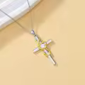 TOUPOP Sterling Silver Cross Treble Clef Pendant Music Note Necklace-0-4