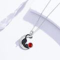 wholesale  Metal Stone Black Cat Moon Pendant Necklace Jewelry Gift for Women ( chars)-0-2
