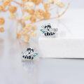 wholesale 925 Sterling Silver Raccoon Stud Earrings Adorable Animal  for Women Girls-0-1