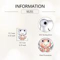 wholesale 925 Sterling Silver Rose Gold Plated Frog & Highland Cow Stud Earrings - Adorable Animal  for Her-0-3