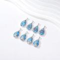 TOUPOP Sterling Silver Moonstone Turquoise Butterfly Dragonfly Bee Pendant Necklace-0-3