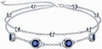 wholesale Sterling Silver Birthstone Anklet Bracelets for Women Gifts-09-Sapphire Bracelet 7\"-9\"