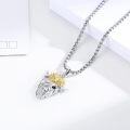 wholesale 925 Sterling Silver Sunflower Bull Pendant Necklaces for Men & Women-0-1