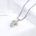 wholesale 925 Sterling Silver Wolf Head Pendant Necklaces Wholesale for Men & Women s-0-1