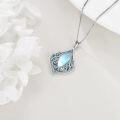 wholesale 925 Sterling Silver Teardrop Moonstone & Abalone Shell Filigree Pendant Necklace for Women Gifts-0-3