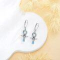 wholesale 925 Sterling Silver Angel Wing Leverback Drop Earrings with Opal and CZ Stones-0-4