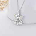 wholesale 925 Sterling Silver Opal Winged Angel Pendant Necklace for Women - Guardian-0-3
