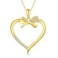 TOUPOP 14k Solid Gold Infinity Heart Necklace For Women Real Gold Jewelry Birthday Christmas Gifts For Her Girlfriend Mom Wife 18 Inches-0-0