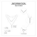 wholesale 925 Sterling Silver Boho Layered Necklace with Triangle and Vertical Bar Pendants Christmas s for Women-0-1
