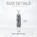 wholesale TOUPOP Tree Of Life Urn Necklaces For Ashes, Cylinder Bar Urn Necklace Sterling Silver Sister Tree Keepsake Necklace For Ashes Memorial Cremation Jewelry For Ashes Gifts For Women Sister Friend -0-5