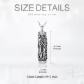 TOUPOP Sterling Silver Tree Of Life Urn Necklace For Ashes Memorial Jewelry-0-5