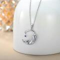 wholesale 925 Sterling Silver Crescent Moon & Star Charm Necklace - Celestial s for Her-0-1