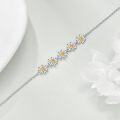 wholesale 925 Sterling Silver Adjustable Bracelet with Daisy Flower Charms Gifts for Women 7+2-0-5