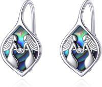 wholesale 925 Sterling Silver Mermaid Shell Zodiac Constellation Drop Earrings for Women - 12 Astrology Horoscope  Ideas-Gemini (5\/21~6\/21)