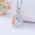 TOUPOP Sterling Silver Daffodil & Jonquil Birth Flower Necklace-0-3
