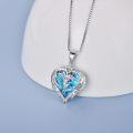 wholesale Sterling Silver Austrian Crystal Caduceus Angel Wing Heart Nurse Necklace-0-49