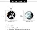 wholesale 925 Sterling Silver Black Onyx Sagittarius Zodiac Sign Horse Pendant Necklace-0-5