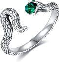 wholesale 925 Sterling Silver Snake Adjustable Ring Jewelry for Women Mom-0-0