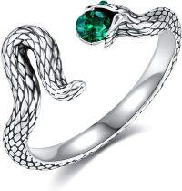 wholesale 925 Sterling Silver Snake Adjustable Ring Jewelry for Women Mom-8