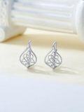wholesale 925 Sterling Silver Celtic Knot Leverback Dangle Drop Earrings for Women and Teen Girls -0-2