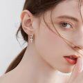 wholesale 925 Sterling Silver Cross Dangle Huggie Hoop Earrings for Men & Women - Mother's Day Gift Idea-0-2