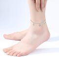 wholesale 925 Sterling Silver Charm Anklet with Starfish and Seashell Charms for Women Girls Beach  (Silver)-0-3