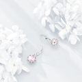 wholesale 925 Sterling Silver Pink Pearl & Cubic Zirconia Leverback Drop Earrings Gift for Her-0-4