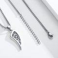 wholesale 925 Sterling Silver Oxidized Celtic Knot Tooth Pendant Necklace for Men & Women-0-1