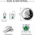 wholesale 925 Sterling Silver Frog Green Crystal Ear Cuffs for Kids Animal Themed  Set-0-5