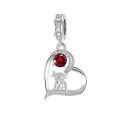 wholesale 925 Sterling Silver Blue Sapphire Moon Heart Cow Charm Pendant-0-12