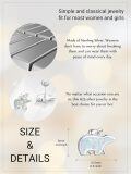 wholesale 925 Sterling Silver Opal Bear Stud Earrings-0-1